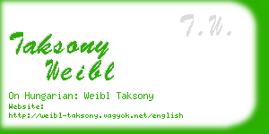 taksony weibl business card